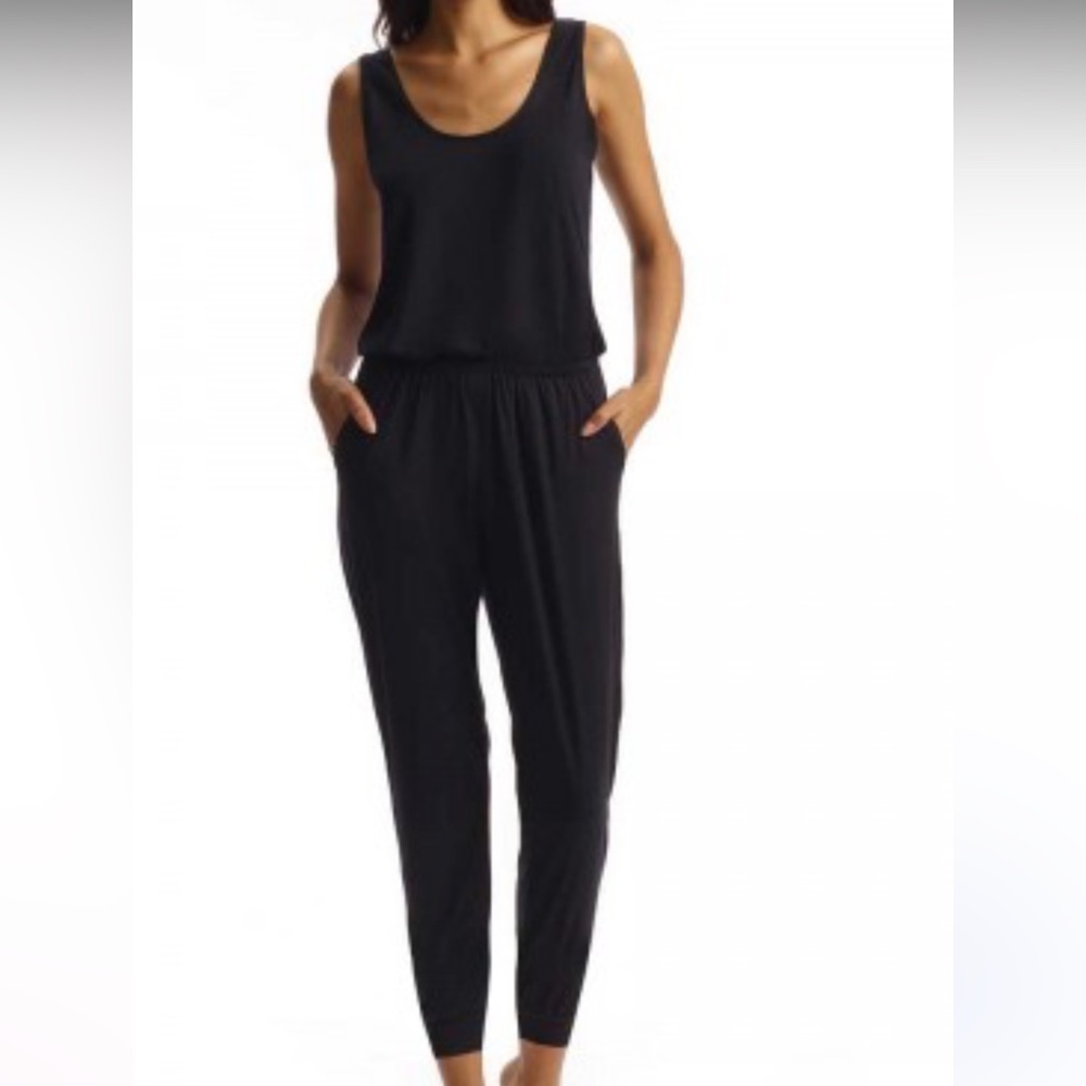 Butter Tank Lounge Jumpsuit, Black - M / Black